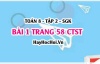 Bài 1 trang 58 Toán 8 Tập 2 Chân trời sáng tạo